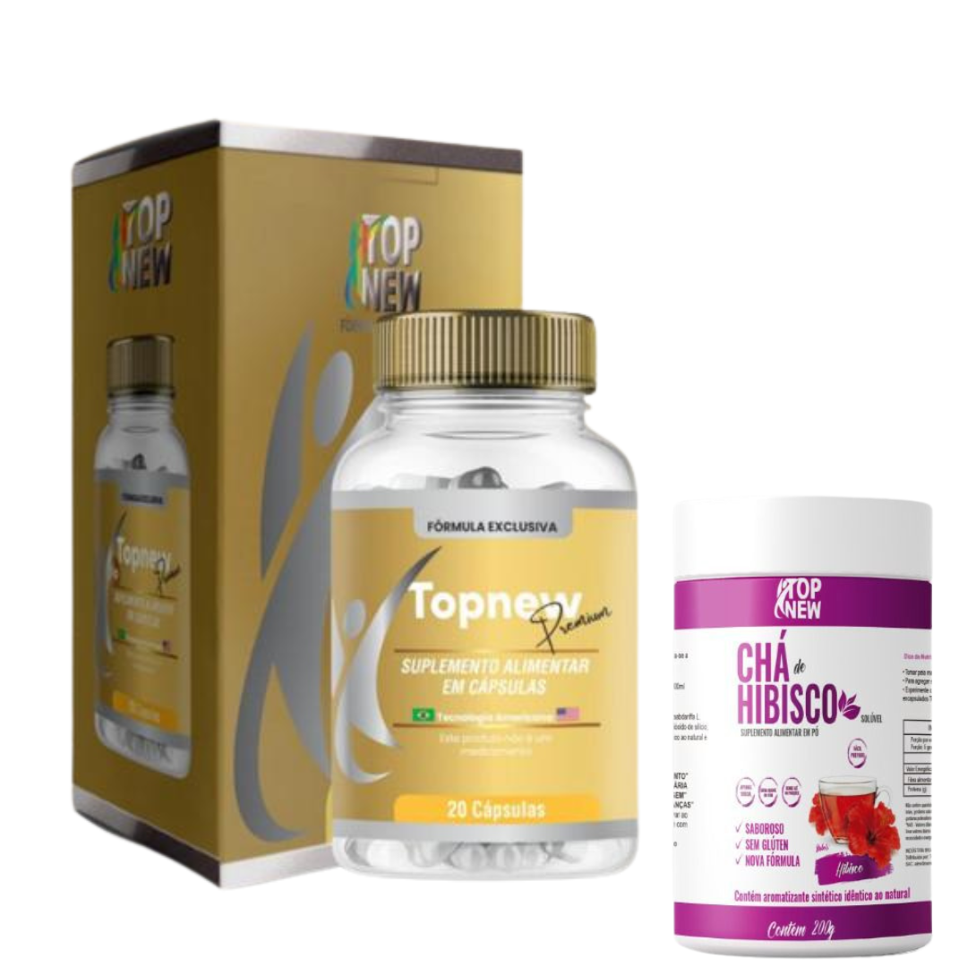 Kit Topnew Premium + Chá Solúvel Hibisco