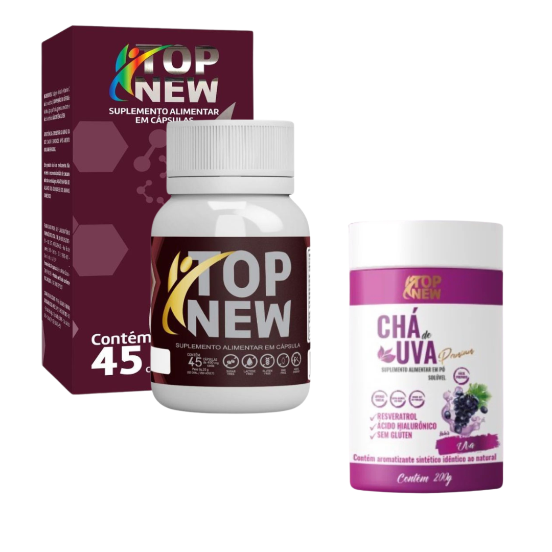 Kit Topnew Termogênico + Chá de Uva com Resveratrol Solúvel